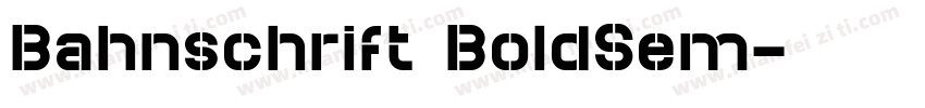 Bahnschrift BoldSem字体转换